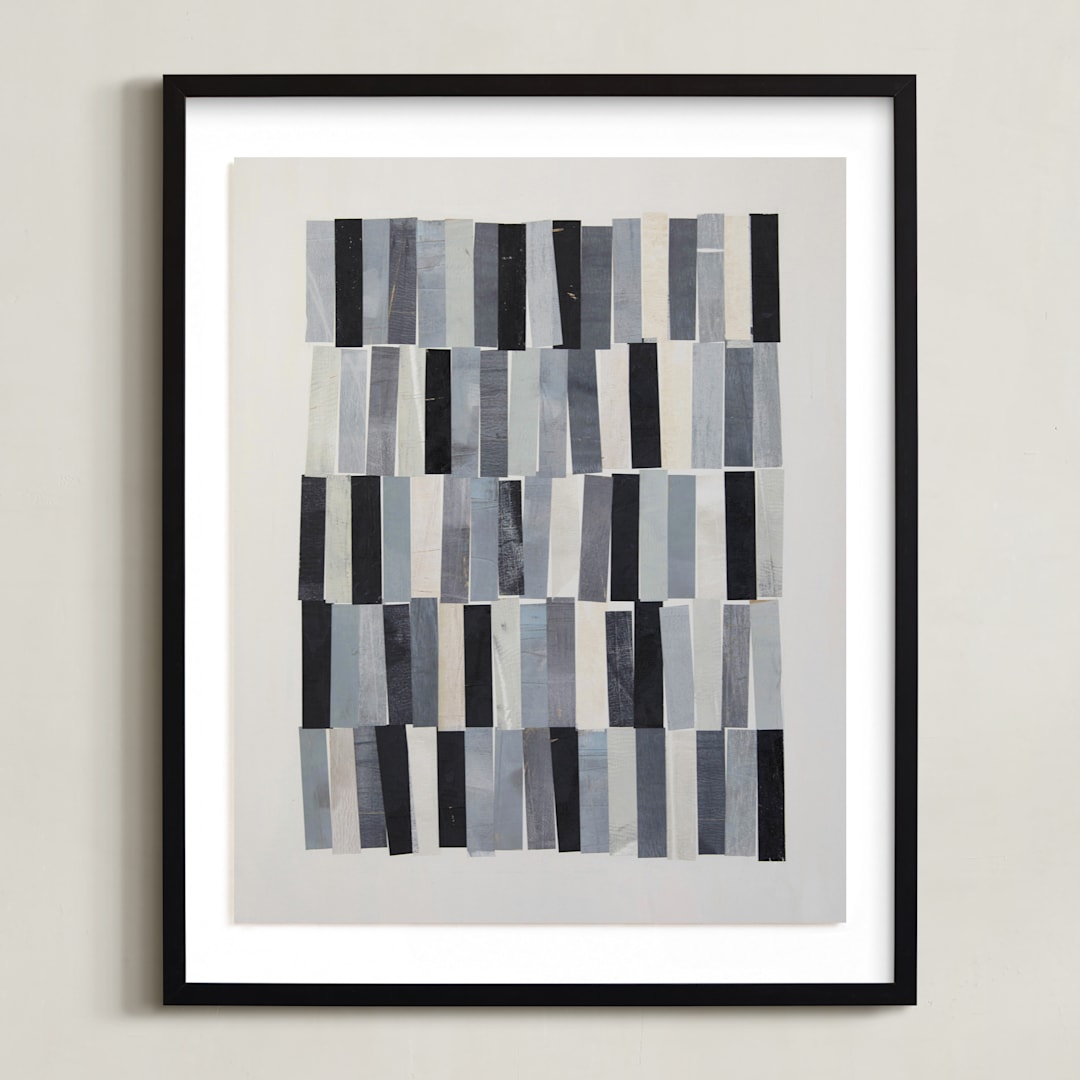 "tonality III" - Art Print in Slate by Sara Hicks Malone - Framed