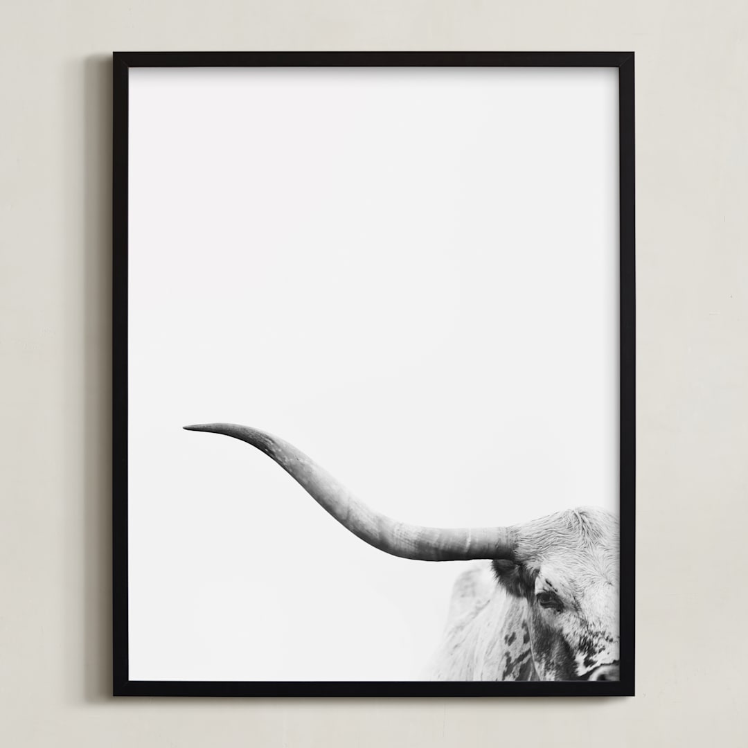 "Brandir" - Art Print in Charcoal by Amy Carroll - Framed