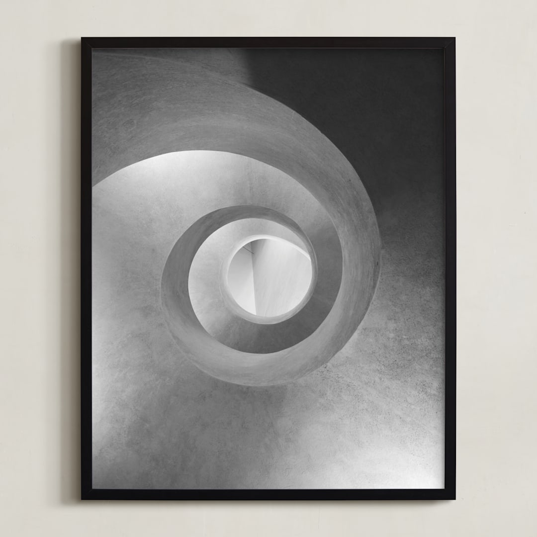 "Vertigo" - Art Print in monochrome by lulu and isabelle - Framed