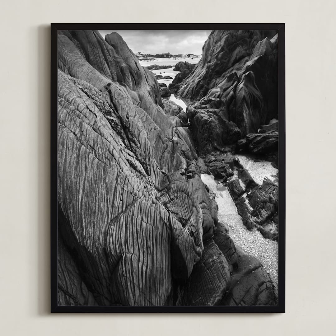 "Ancient rocks" - Art Print in Black&White by Lucia Coppola - Framed