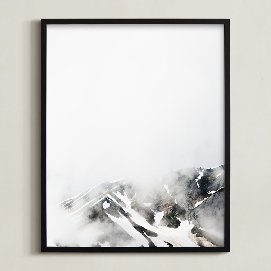 "Shroud" - Art Print in Fog by Heather Deffense - Framed