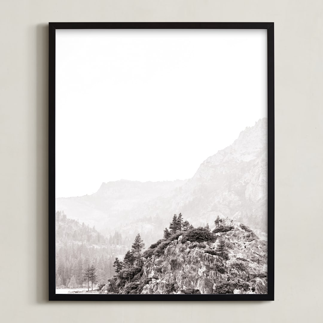 "Little Island" - Art Print in Stone by Jamie Lollback - Framed