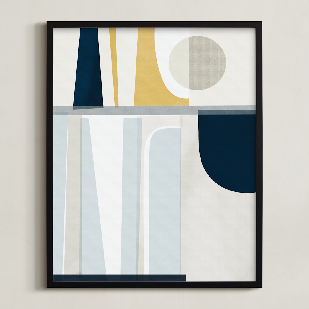"Meter" - Art Print in Midnight by Liz Taylor Creative - Framed