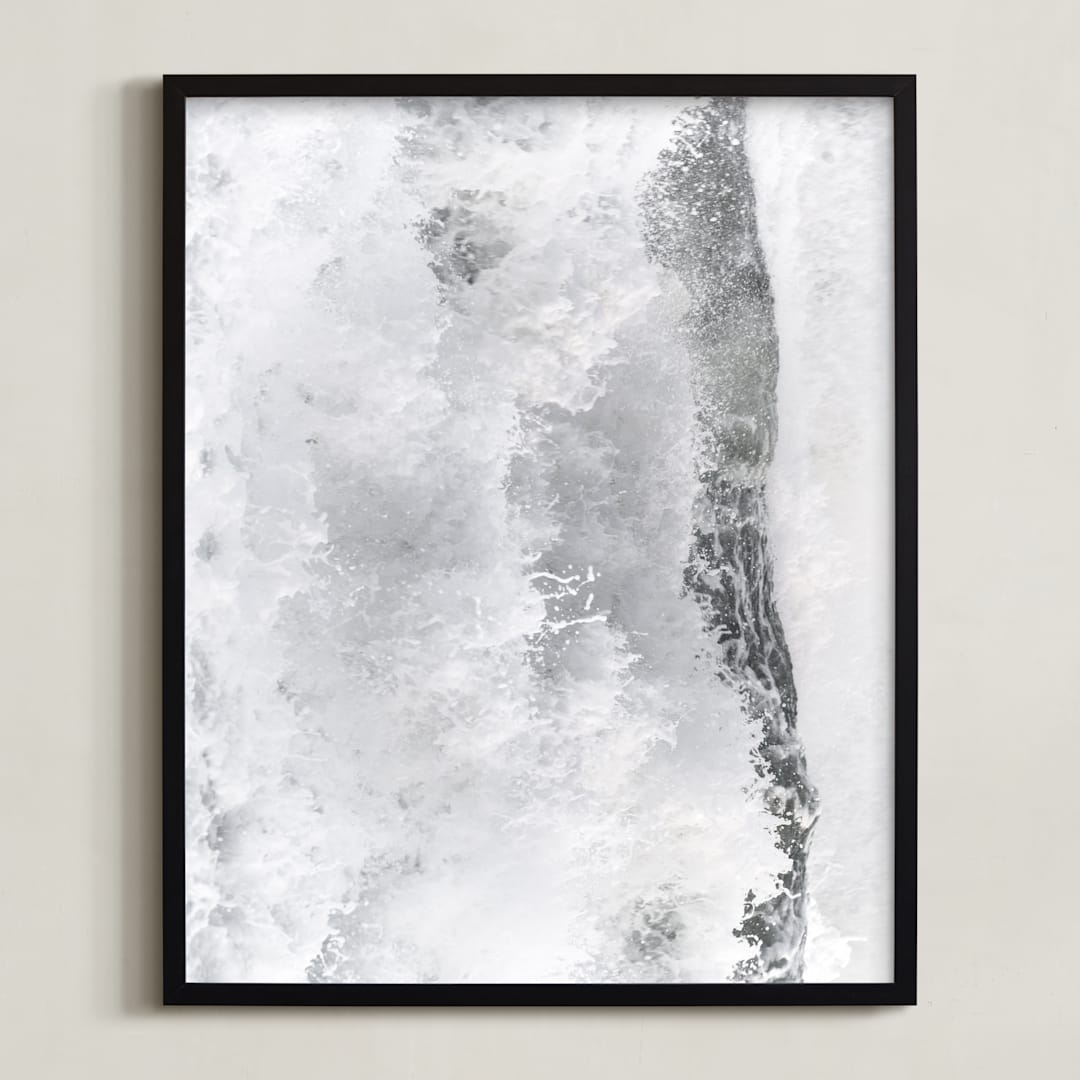 "Rush II" - Art Print in monochrome by Kamala Nahas - Framed