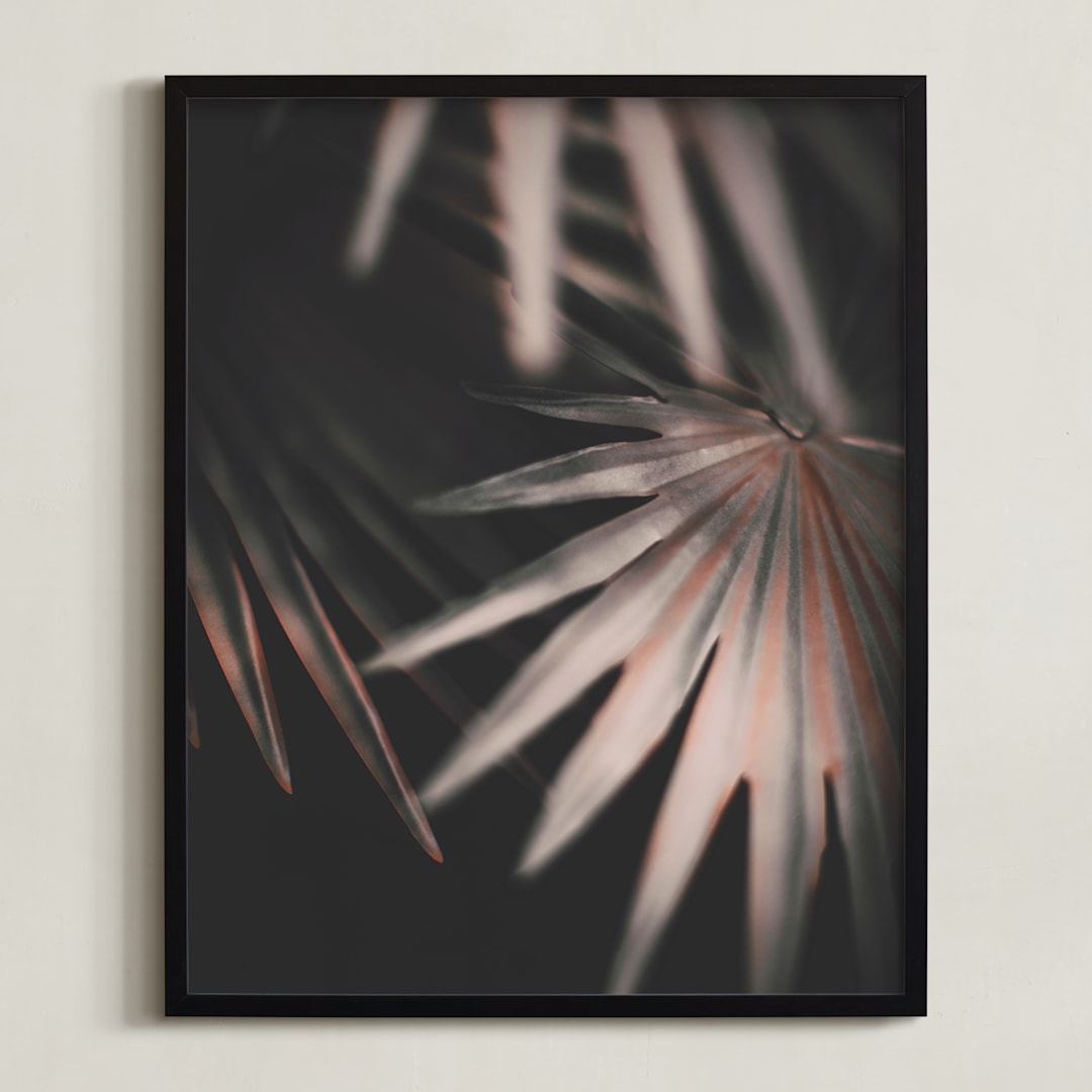 "Copper Ferns 2" - Art Print in Shimmering Copper by Alicia Abla - Framed