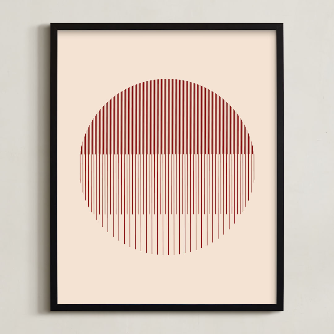 "Soleil" - Art Print in Brick by Fresh Letter Studio - Framed