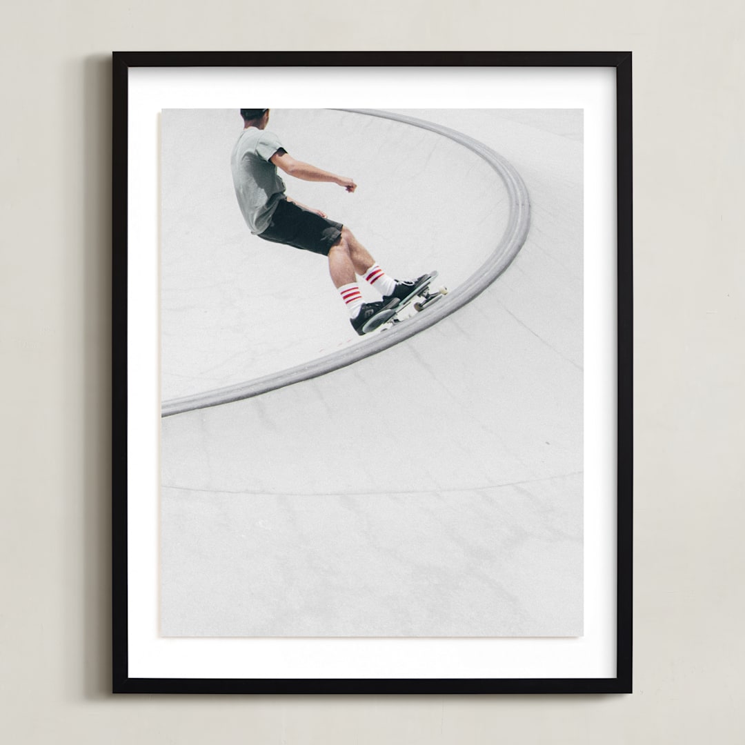 "Saint Skate 01" - Art Print in Slate by Asha Nahas - Framed