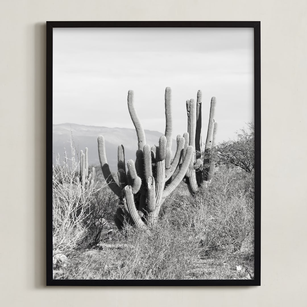 "Strong-willed" - Art Print in Black & white by Eliane Lamb - Framed