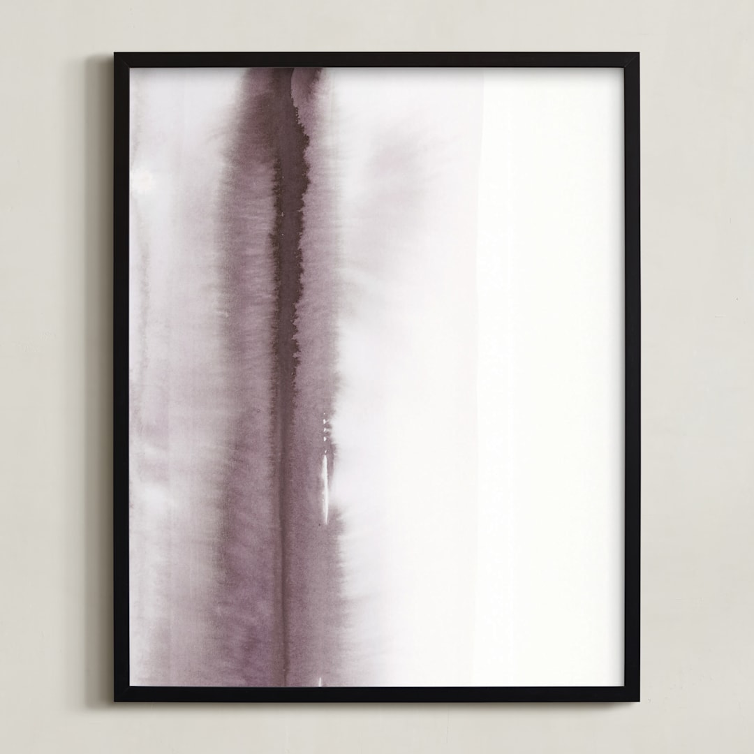 "Up for Air No.2" - Art Print in Dusty Aubergine by Michelle Lee - Framed