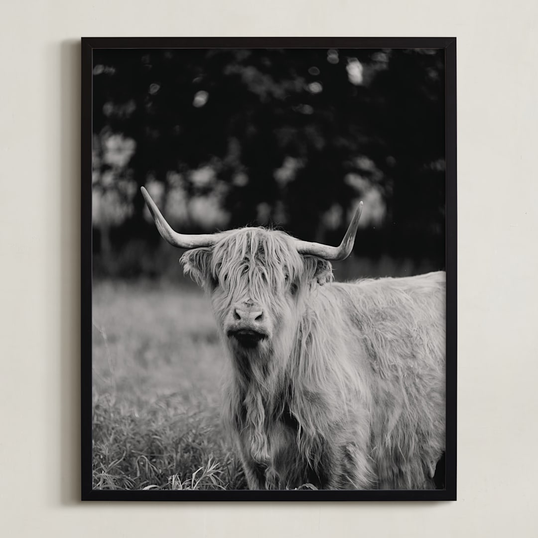"Annie Moffat" - Art Print in Grey by Amy Carroll - Framed