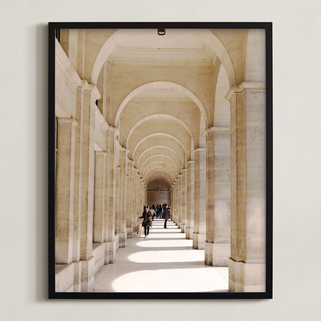 "Le Passage" - Art Print in golden hour by Claire - Framed