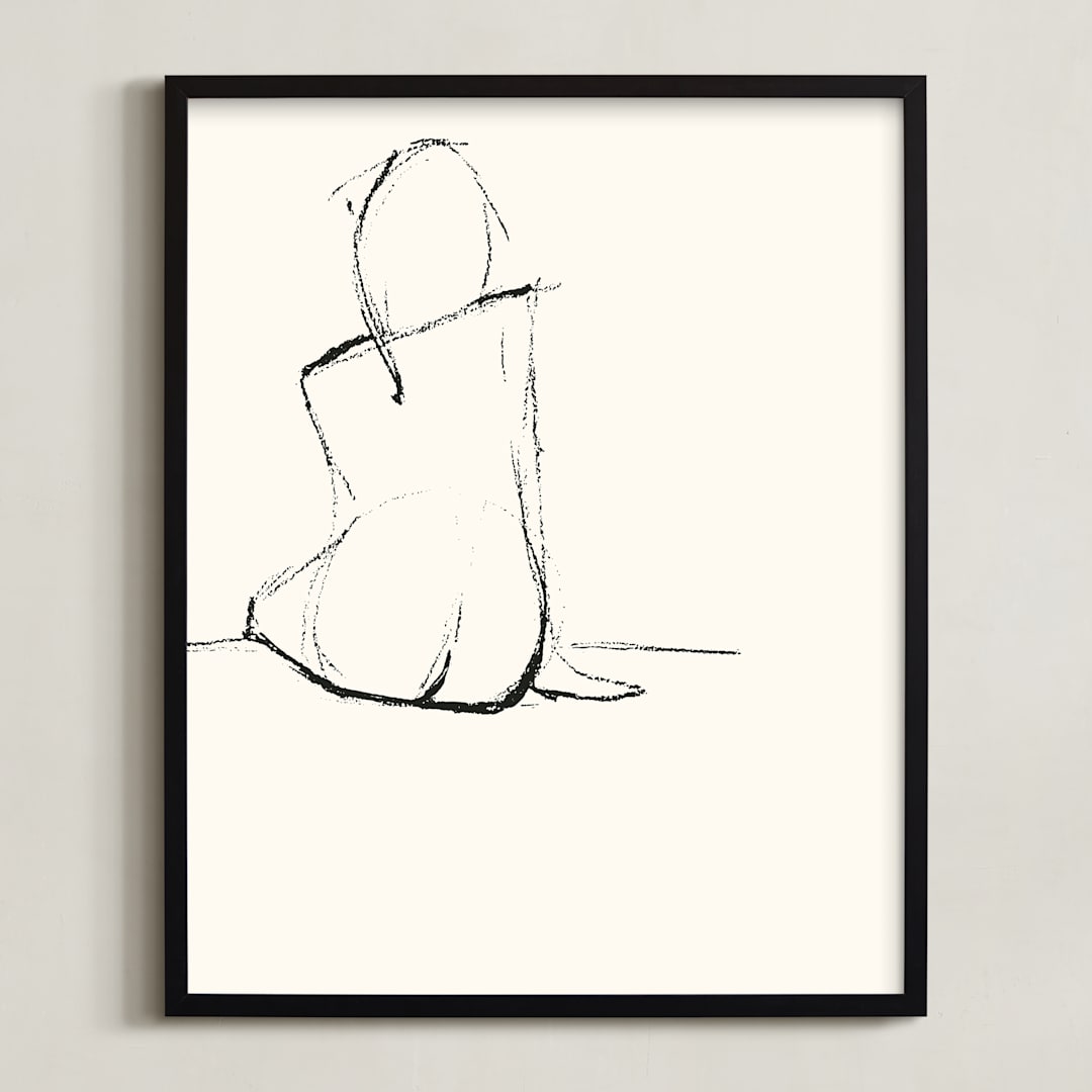 "Composed" - Art Print in Nude by A Conger - Framed