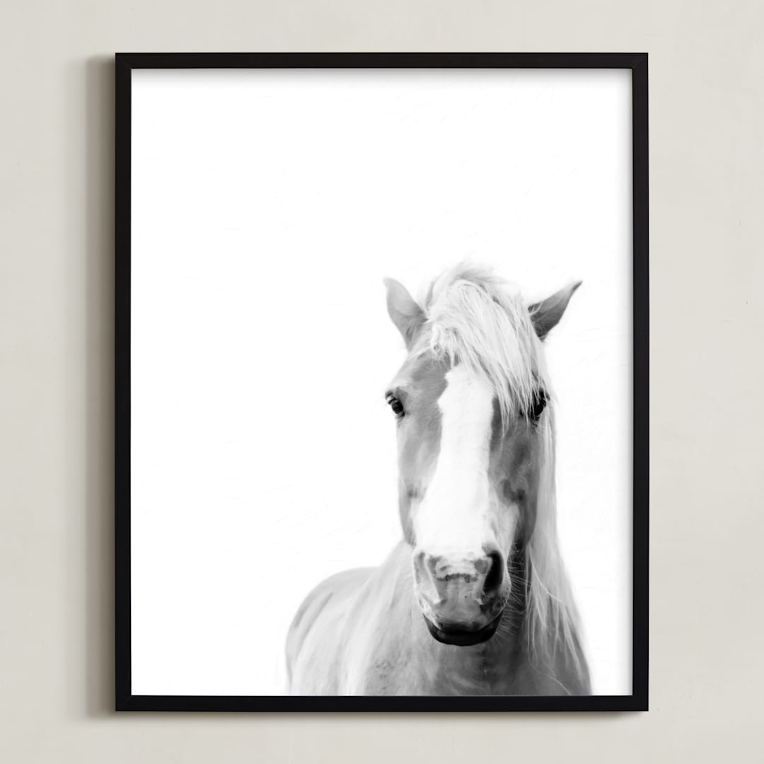 "Presence" - Art Print in Black and White by Debra Butler - Framed