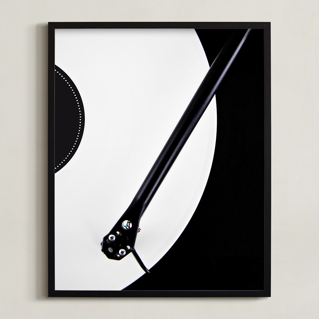 "Silent Disco" - Art Print in High Contrast White and Black Color image by Anika - Framed