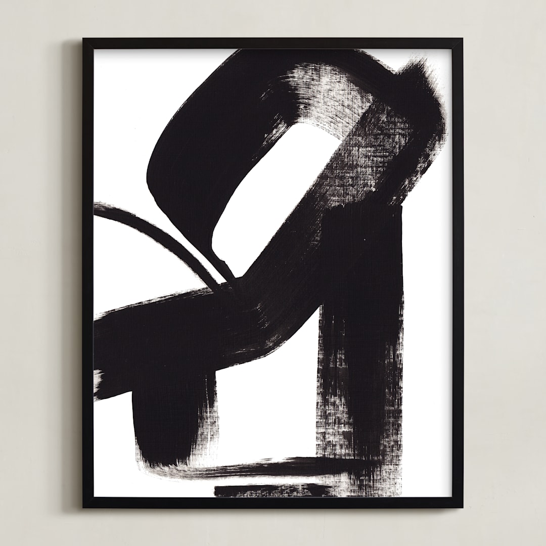 "Untitled 1b" - Art Print in Black and White by Jaime Derringer - Framed