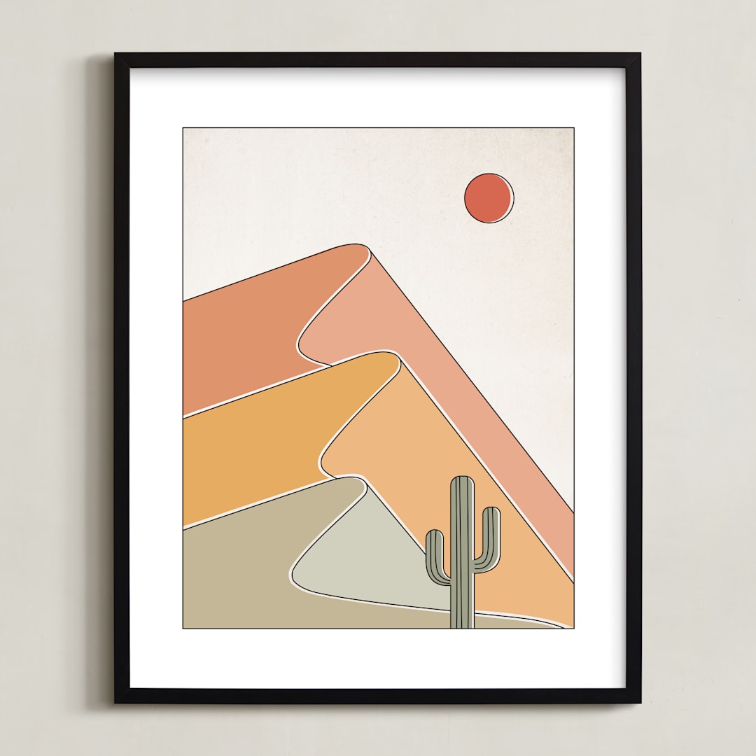 "Gradual Desert" - Art Print in Desert by Dana Beckwith - Framed
