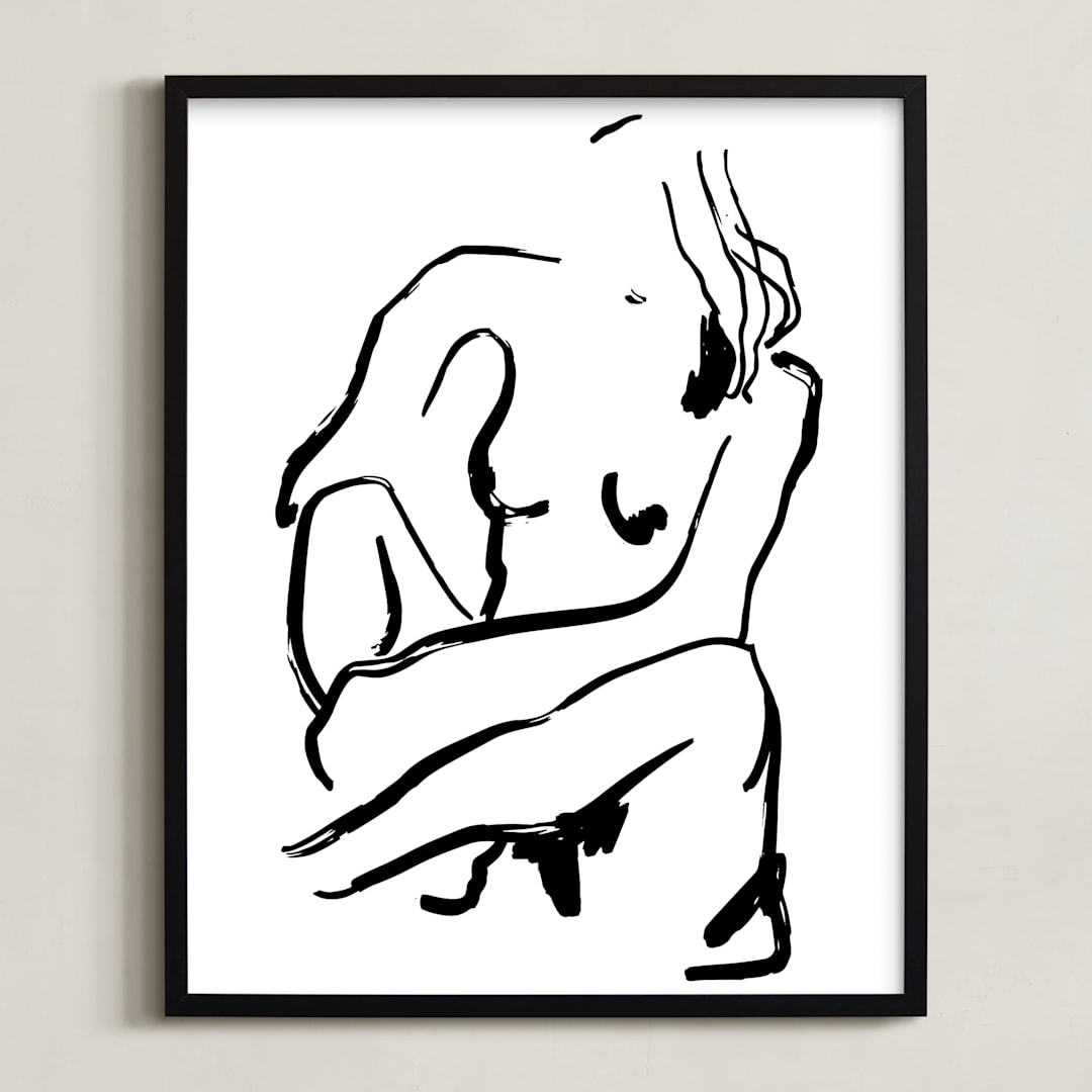 "She is" - Art Print in white by Svitlana Martynjuk - Framed