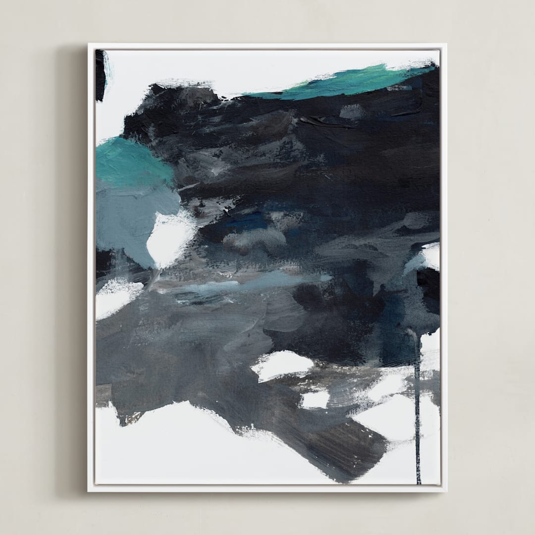 "Kona Dream II" - Art Print in Slate by Jenny Partrite - Framed Canvas