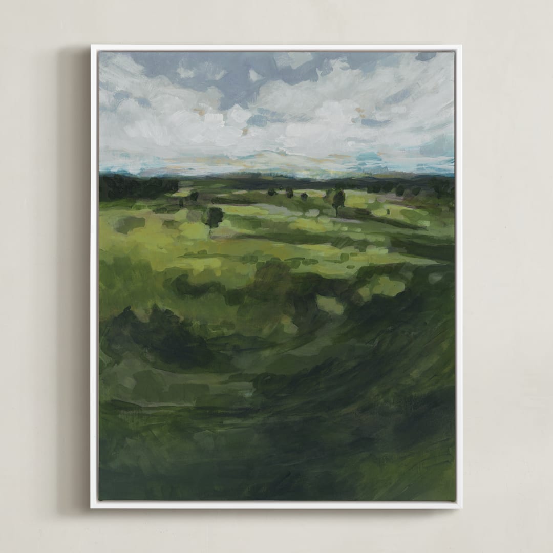 "Tomah" - Art Print in Green Hills by Lorent and Leif - Framed Canvas