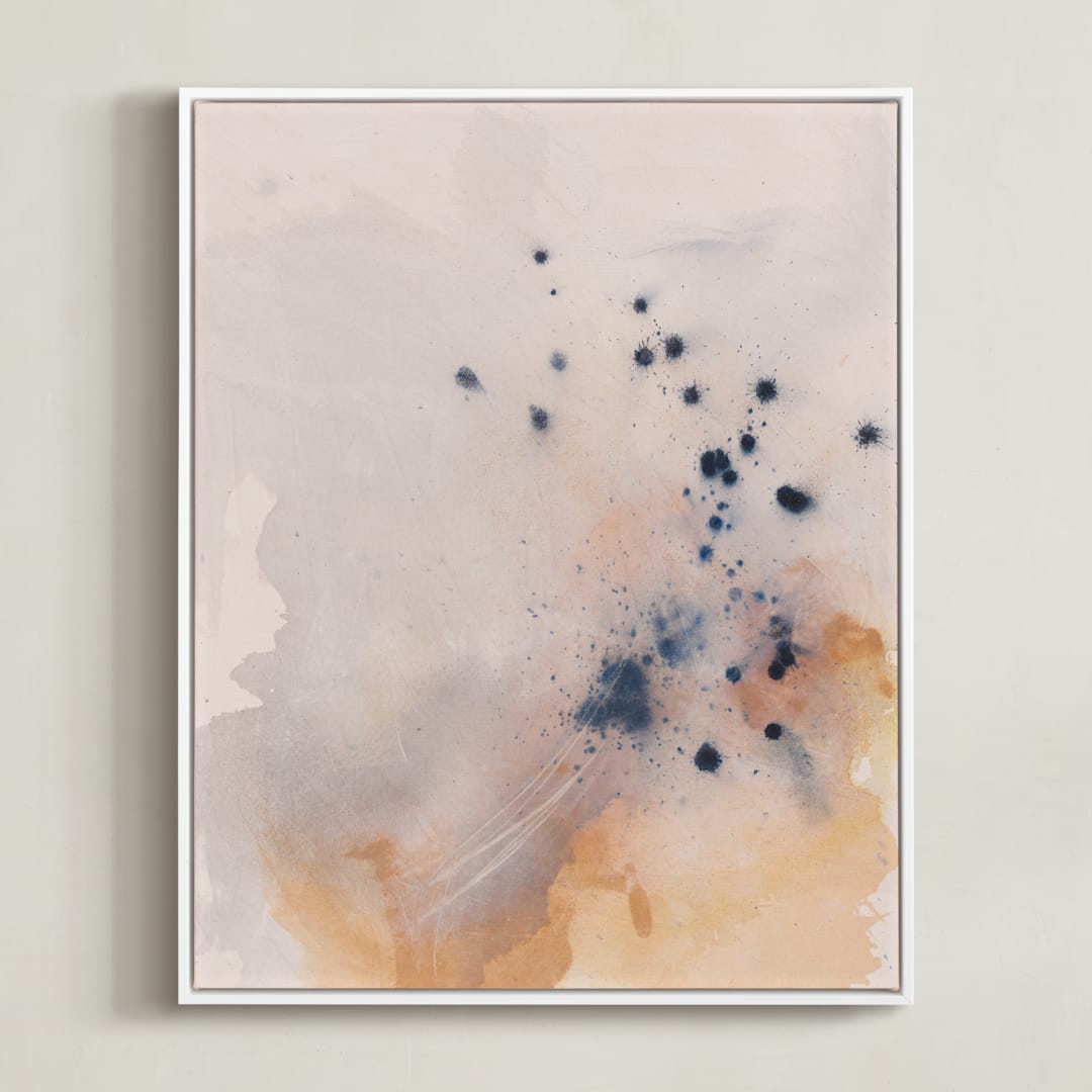 "Raw Study 1" - Art Print in Lilac Wash by Jennifer Daily - Framed Canvas