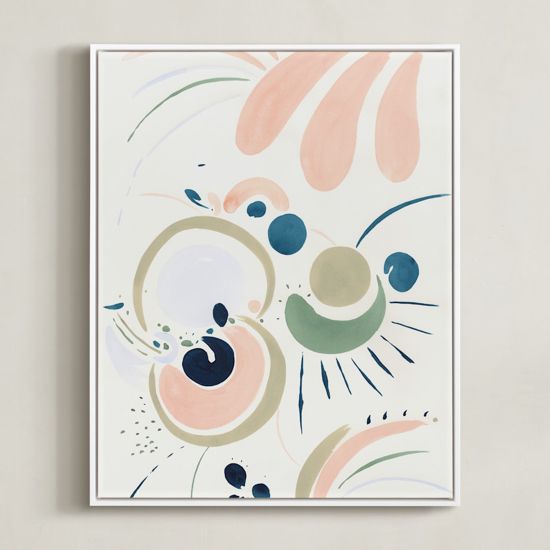 "Liberty" - Art Print in Blush by FERNANDA MARTINEZ - Framed Canvas