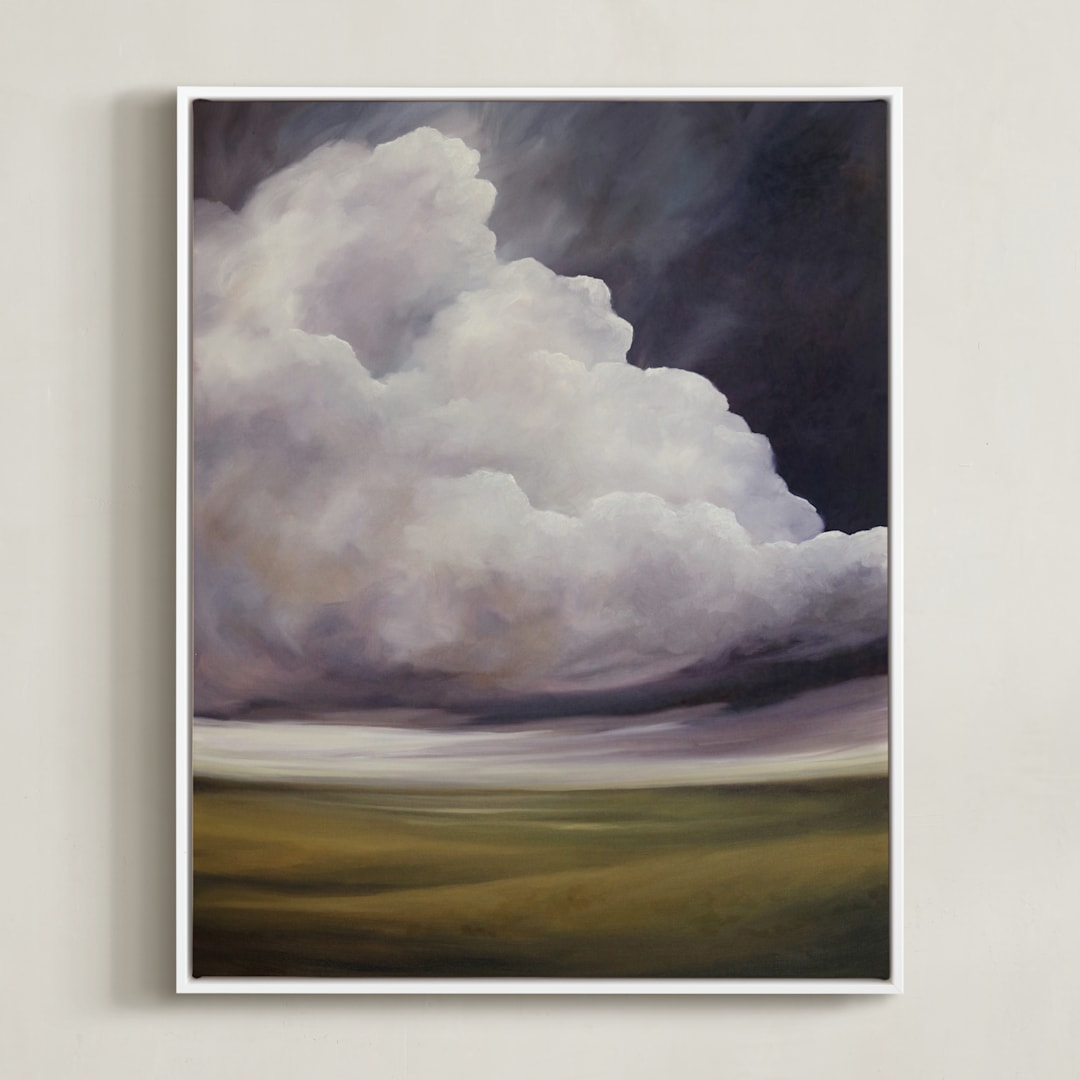 "Amethyst Evening" - Art Print in Amethyst by Mya Bessette - Framed Canvas