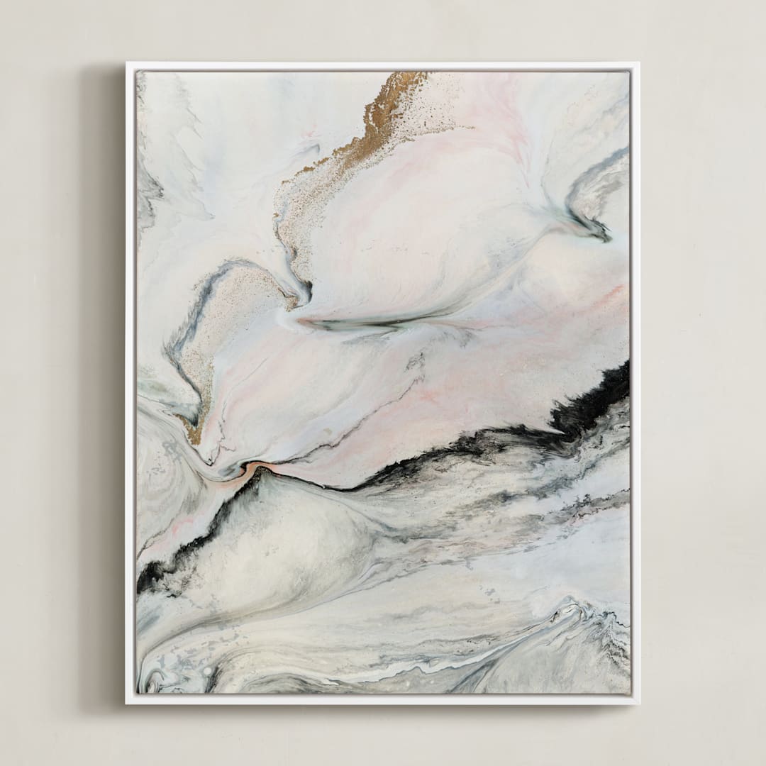 "Beneath the Layers" - Art Print in Pewter by Melanie Severin - Framed Canvas