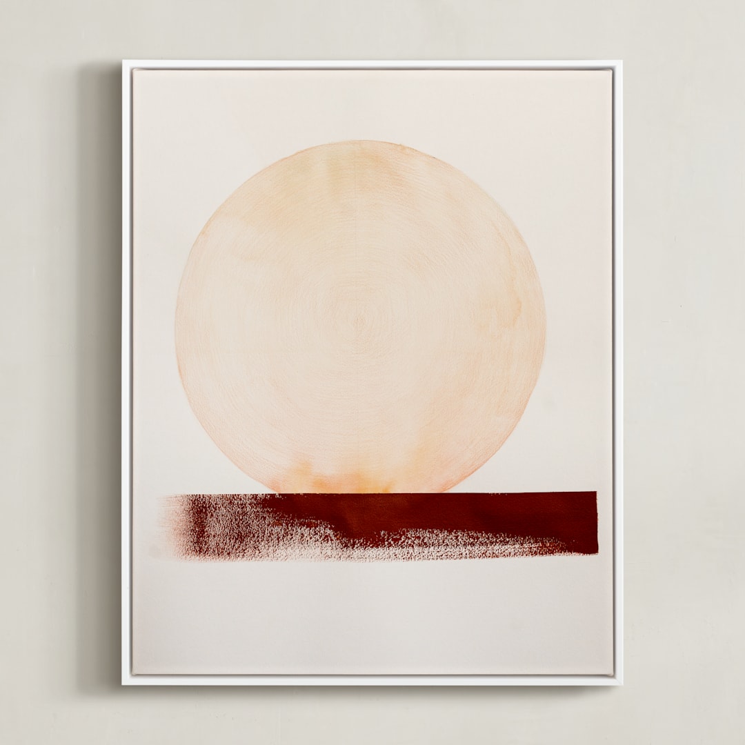 "Stoic 012" - Art Print in Sunrise Umber by jinseikou - Framed Canvas