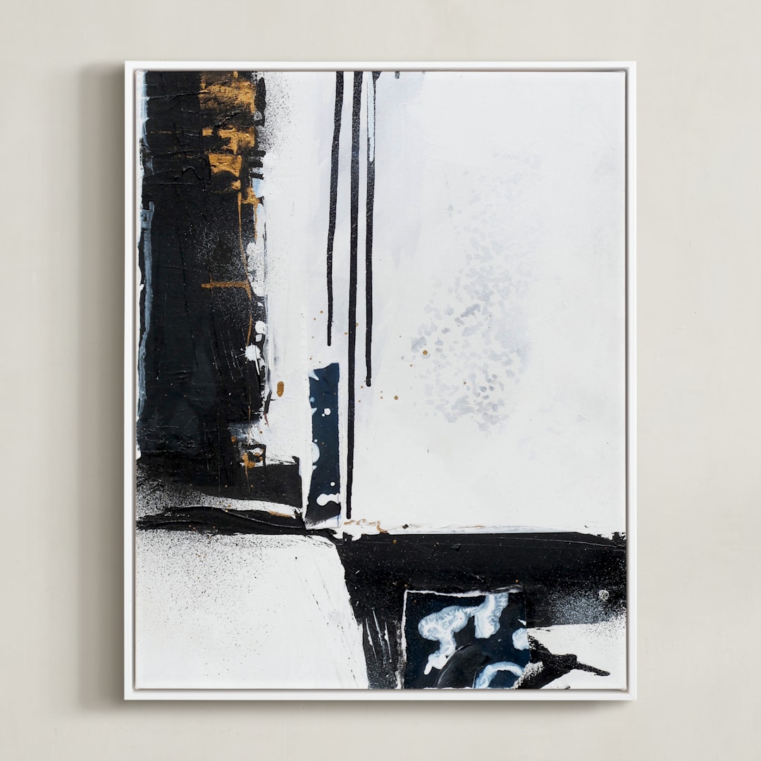 "The Juncture" - Art Print in Ink by Jeannine Chanin Penn - Framed Canvas