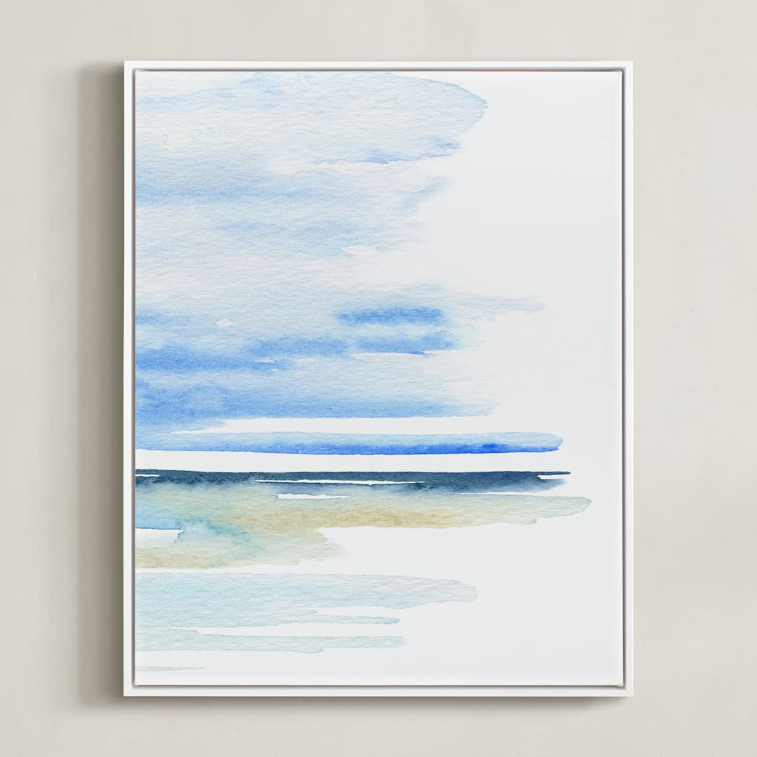 "Muse Triptych (right)" - Art Print in sea by Roberta Hoiness Art - Framed Canvas