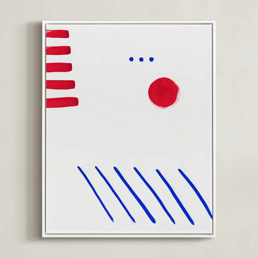 "Wanderer 4" - Art Print in Berry by Orasie - Framed Canvas