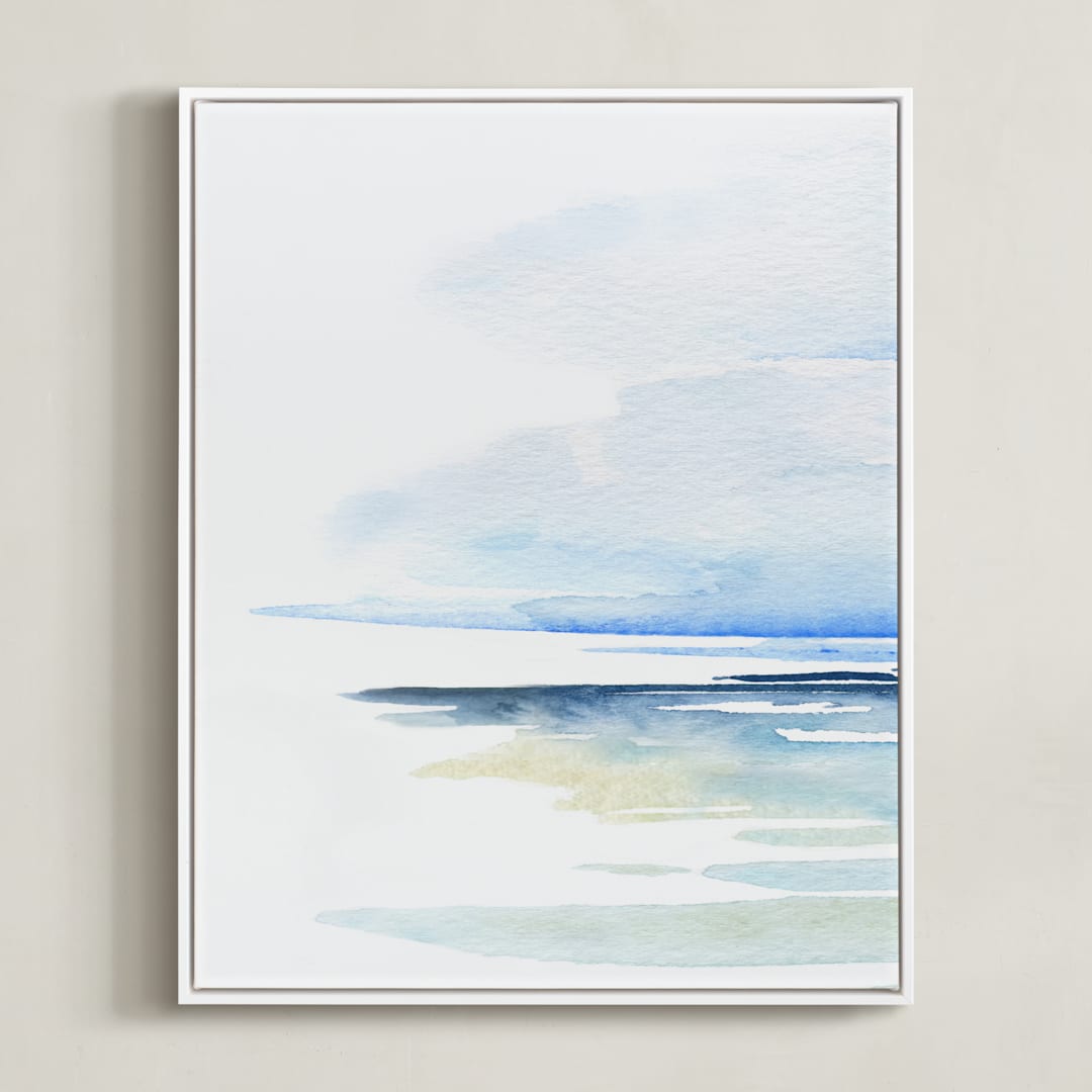 "Muse Triptych (left)" - Art Print in sea by Roberta Hoiness Art - Framed Canvas