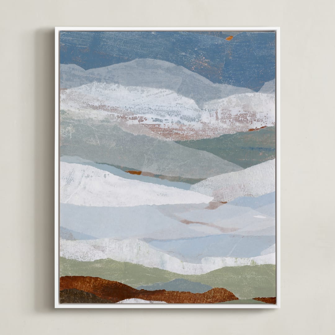"Calling Me Home I" - Art Print in Moss by Roberta Hoiness Art - Framed Canvas