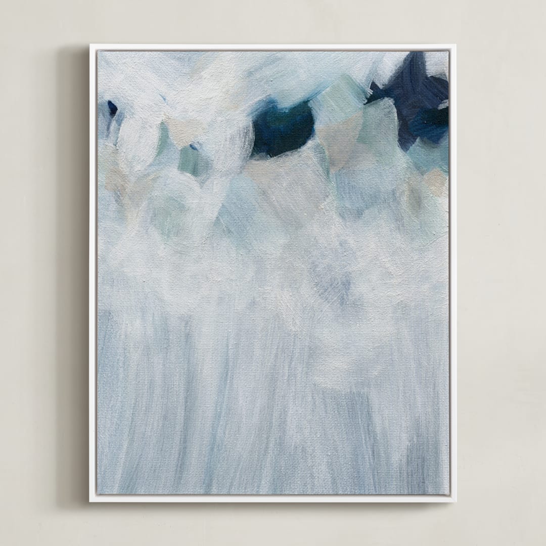 "Anemone" - Art Print in Petal by Denise Wong - Framed Canvas
