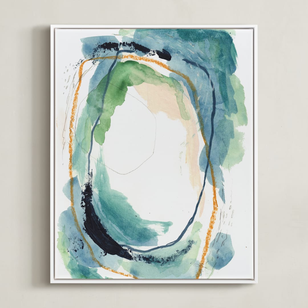 "below" - Art Print in pool by Kayla King - Framed Canvas