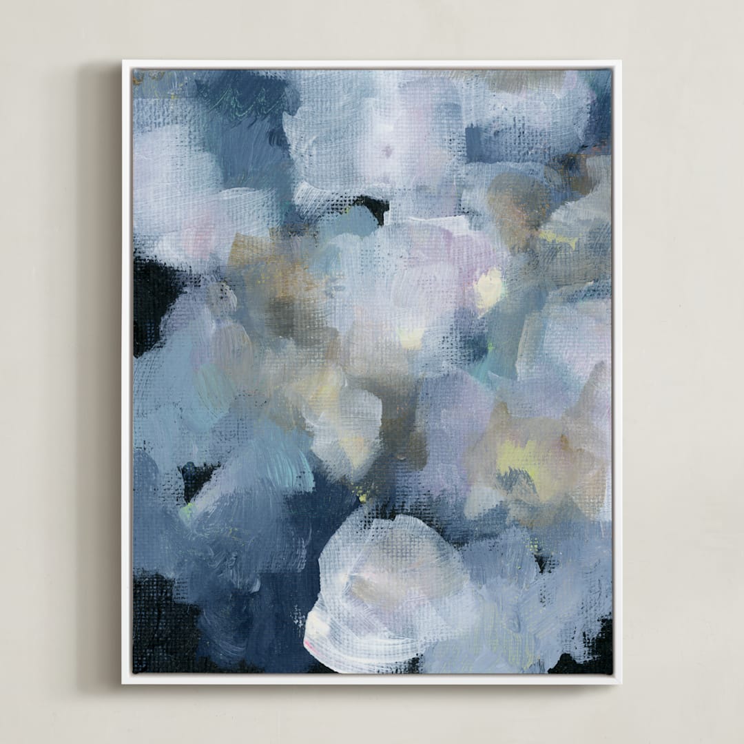 "Imbue" - Art Print in Blue Skies by Lindsay Megahed - Framed Canvas