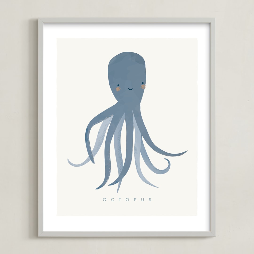 "octopus tentacles" - Art Print in atlantic by Karidy Walker - Framed