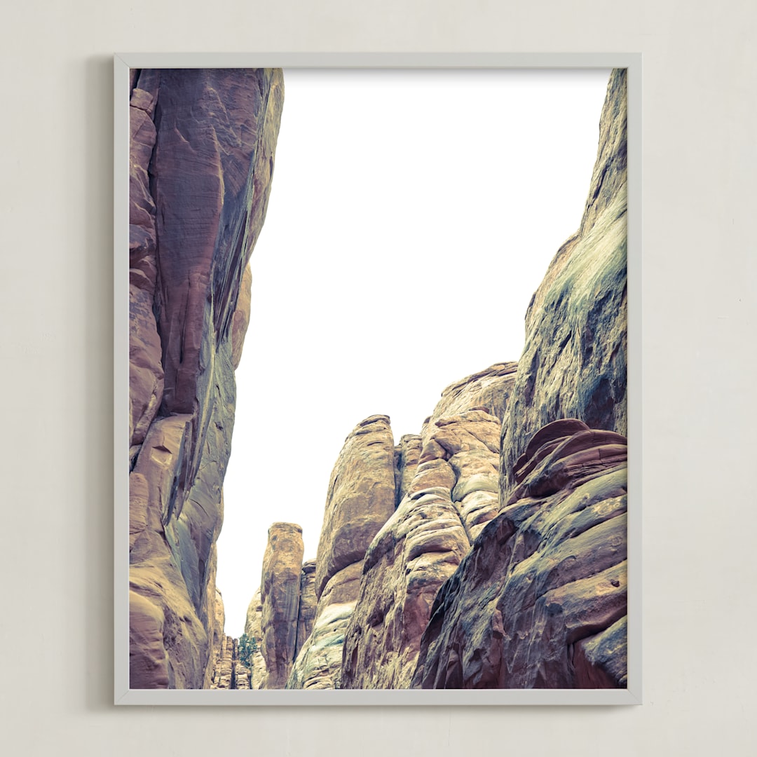"Contour Study No. 2" - Art Print in Sandstone by Courtney Crane - Framed