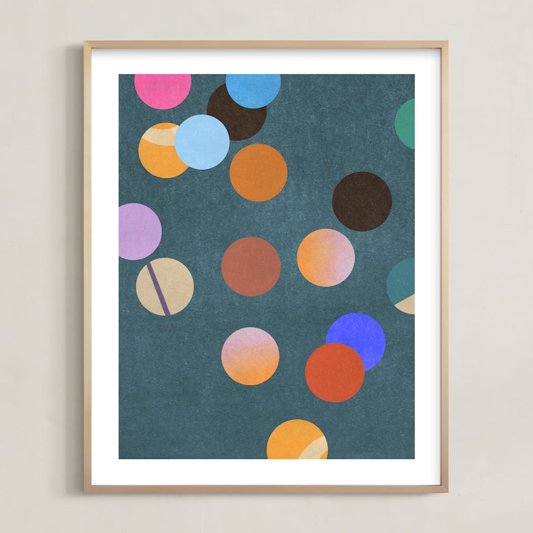 "playful circles II" - Art Print in Party by Sumak Studio - Framed