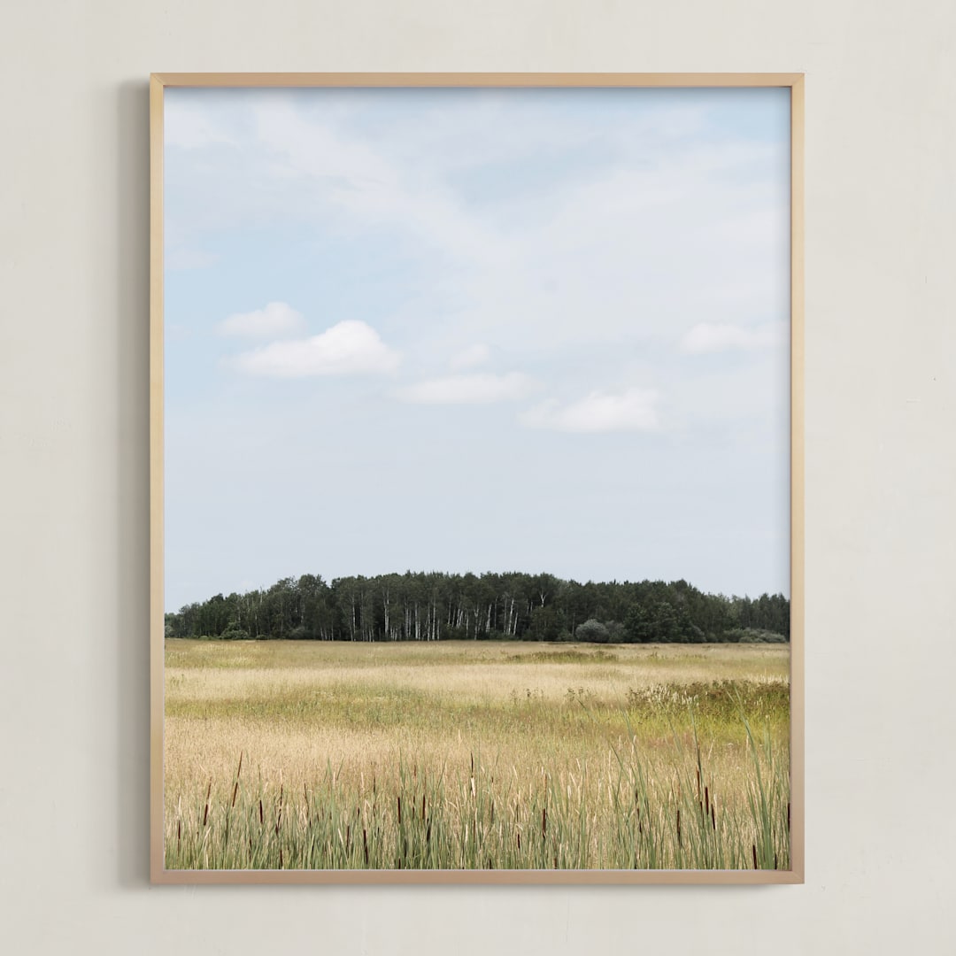 "Northwoods Bound" - Art Print in Larch Green by Karen Kaul - Framed