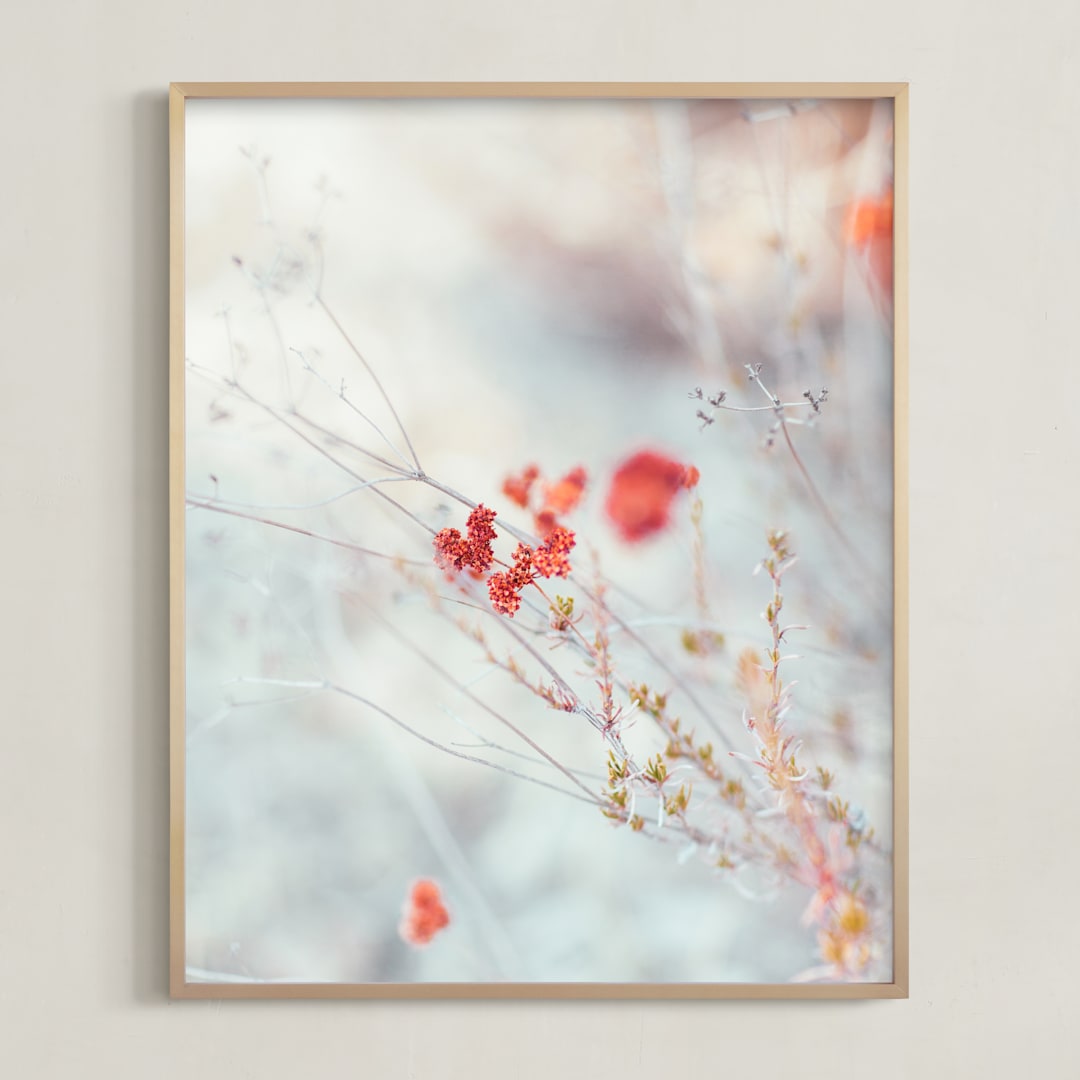 "Native Wildflowers" - Art Print in Rust by Lindsay Ferraris Photography - Framed