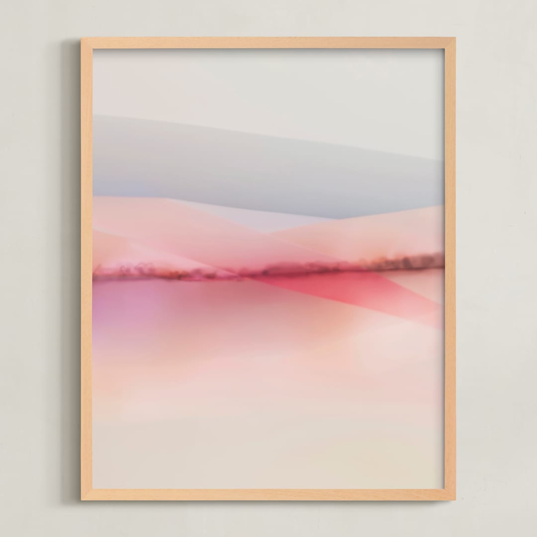 "Sailors Delight" - Art Print in Pink Skies by Karen Kardatzke - Framed
