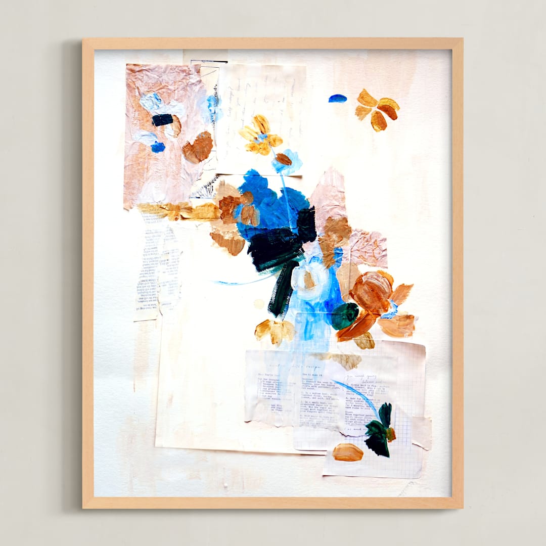 "Memory" - Art Print in Cream by Mallory Grace - Framed