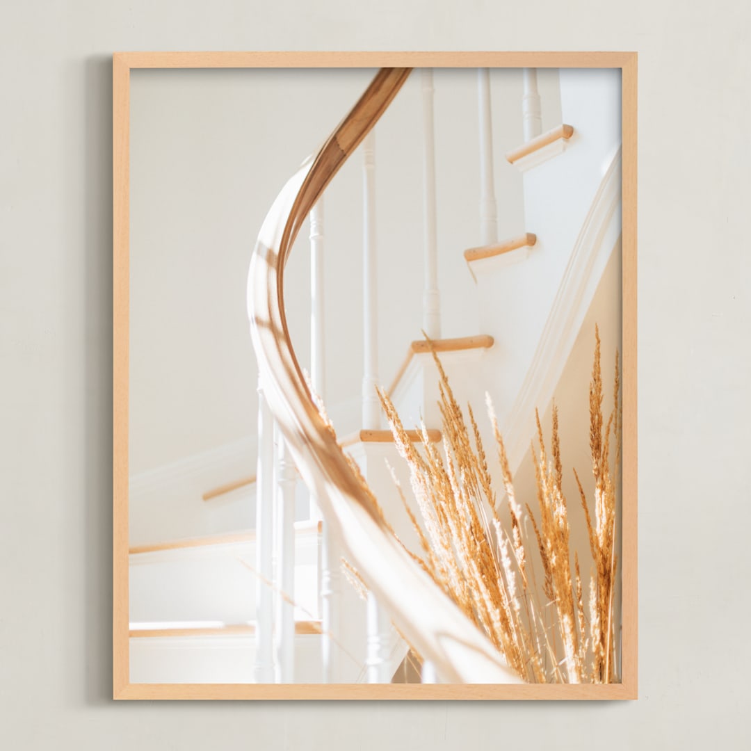 "stair" - Art Print in color by jessi gilbert - Framed