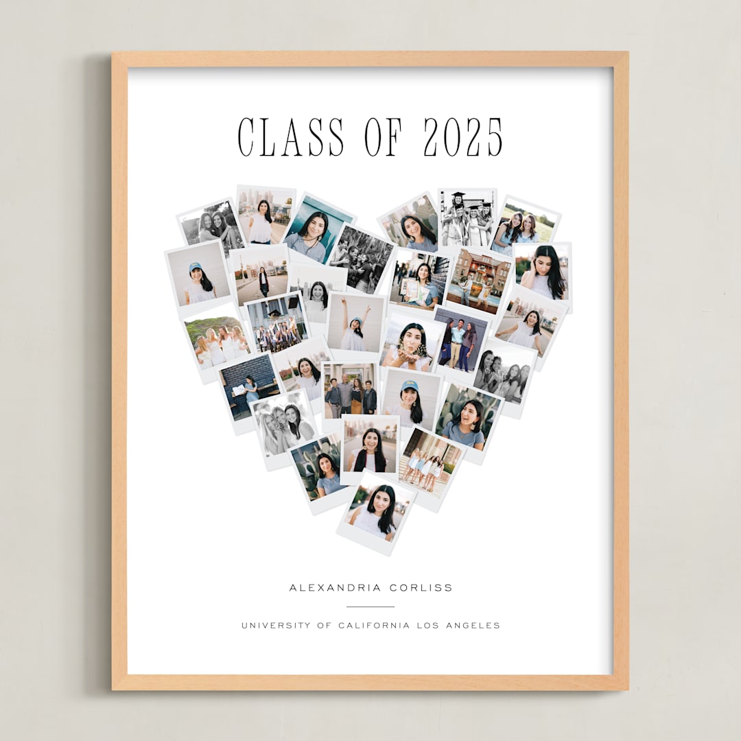 "Heart Snapshot for Grads: Framed Photo" - Framed Photo in White by Minted - Framed
