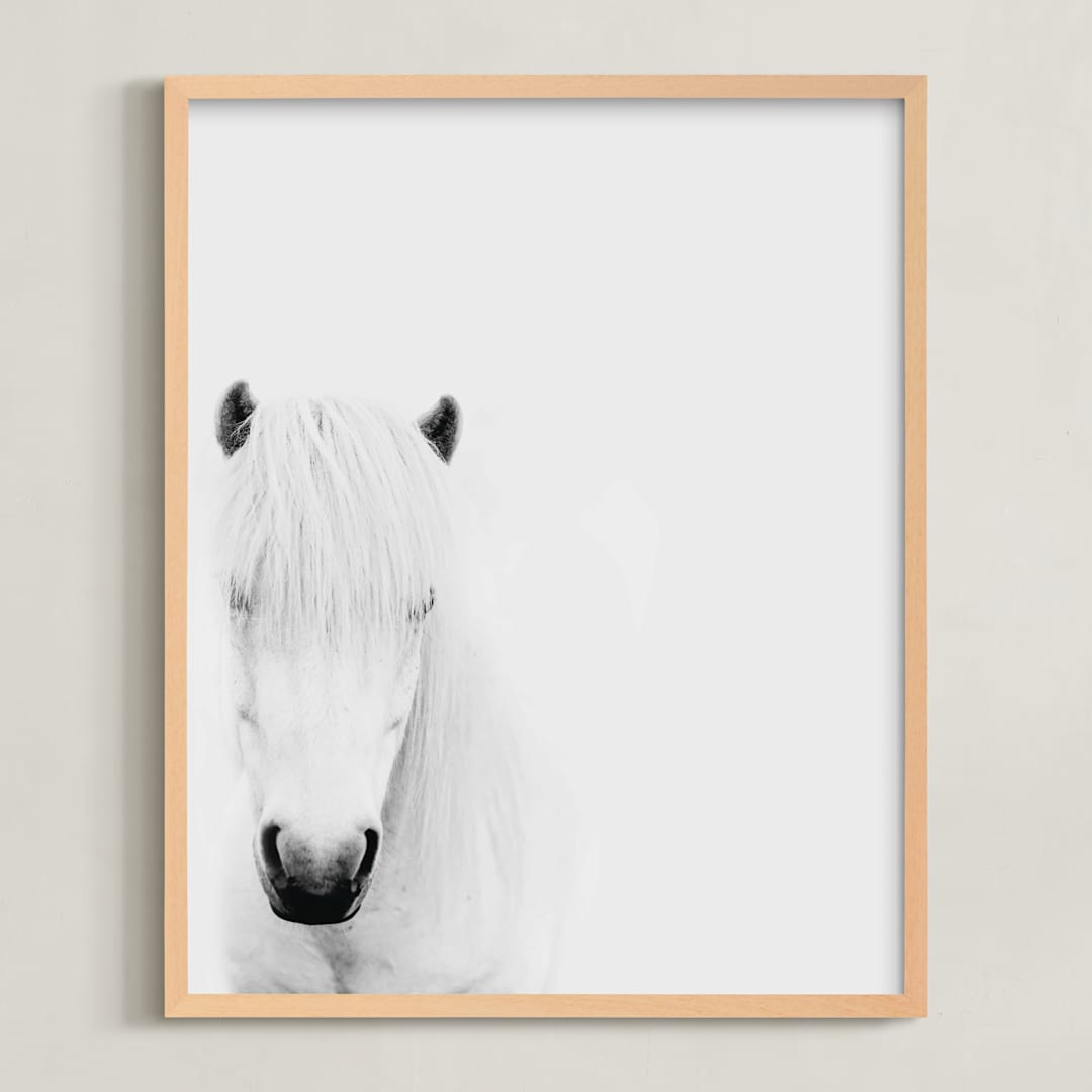 "Dalla" - Art Print in white by Irene Suchocki - Framed