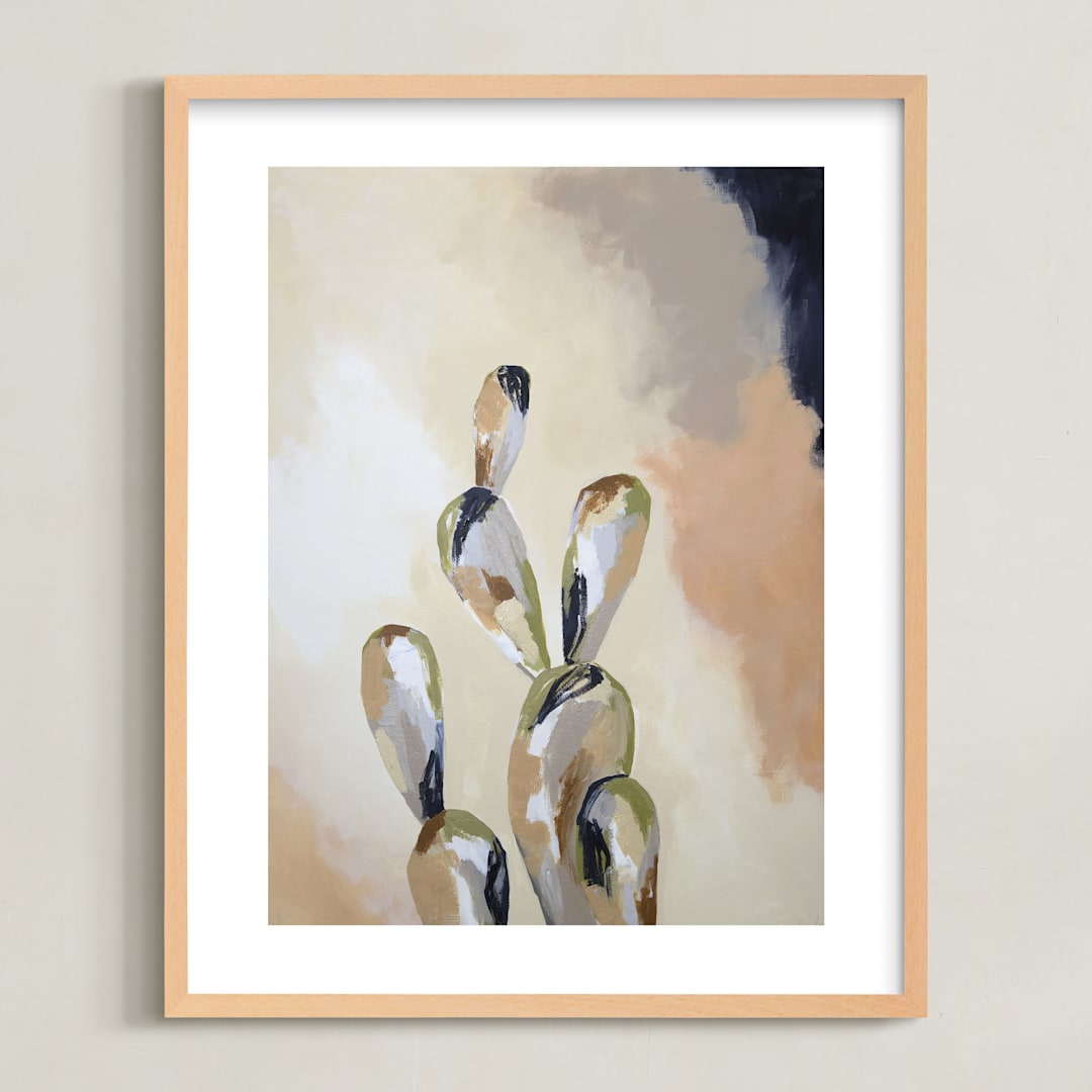 "Left it in Marfa" - Art Print in Peach by Kati Ramer - Framed