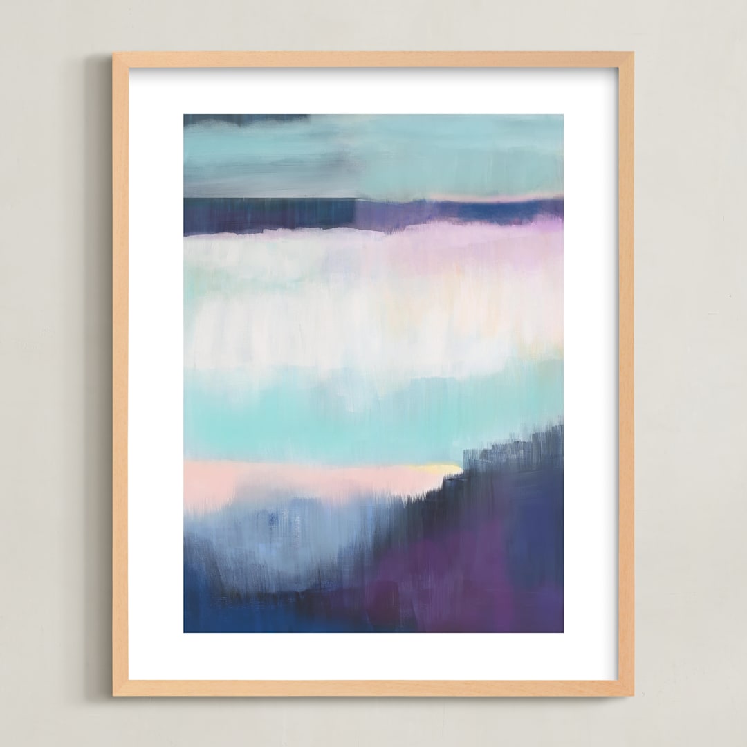 "Twilight Shimmer" - Art Print in Twilight Blue by AlisonJerry - Framed