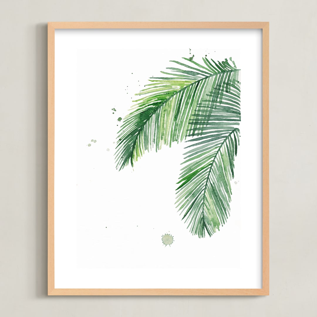"Summer Palms" - Art Print in Palm Tree by Kelsey McNatt - Framed