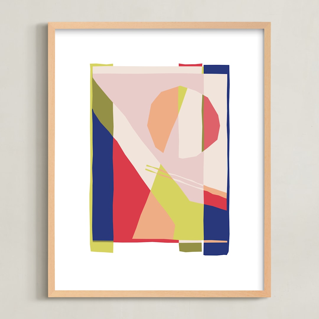 "Today" - Art Print in Beachfront by Jen Florentine - Framed